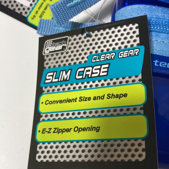 Blue Makeup Bag Pencil Case Zipper Organizer - Picture 3 of 11